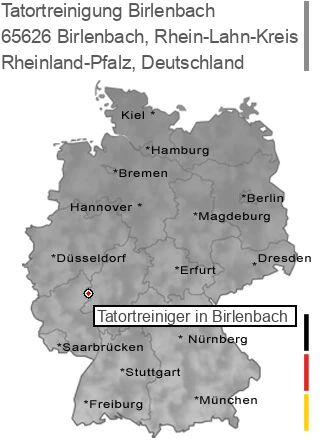 Tatortreinigung Birlenbach, Rhein-Lahn-Kreis, 65626 Birlenbach