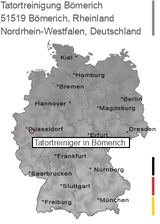 Tatortreinigung Bömerich, Rheinland, 51519 Bömerich