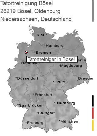 Tatortreinigung Bösel, Oldenburg, 26219 Bösel