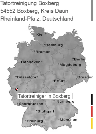 Tatortreinigung Boxberg, Kreis Daun, 54552 Boxberg