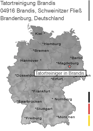 Tatortreinigung Brandis, Schweinitzer Fließ, 04916 Brandis