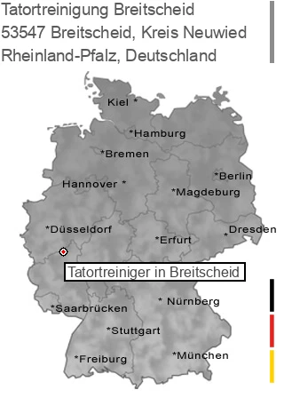 Tatortreinigung Breitscheid, Kreis Neuwied, 53547 Breitscheid