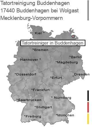 Tatortreinigung Buddenhagen bei Wolgast, 17440 Buddenhagen