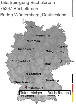 Tatortreinigung Büchelbronn, 75397 Büchelbronn