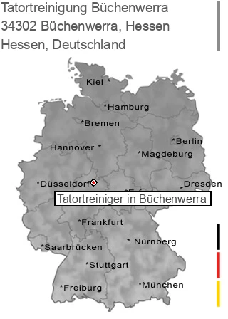 Tatortreinigung Büchenwerra, Hessen, 34302 Büchenwerra