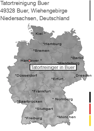 Tatortreinigung Buer, Wiehengebirge, 49328 Buer