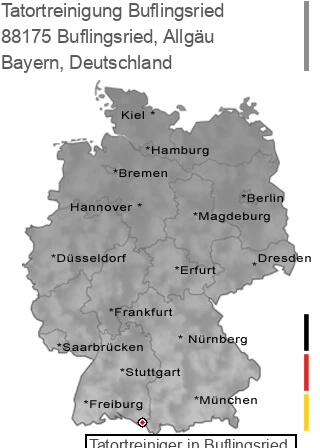 Tatortreinigung Buflingsried, Allgäu, 88175 Buflingsried