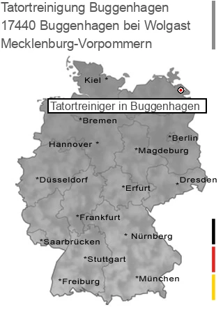 Tatortreinigung Buggenhagen bei Wolgast, 17440 Buggenhagen