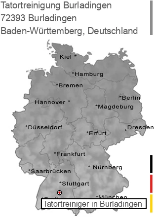Tatortreinigung Burladingen, 72393 Burladingen