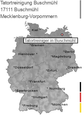 Tatortreinigung Buschmühl, 17111 Buschmühl