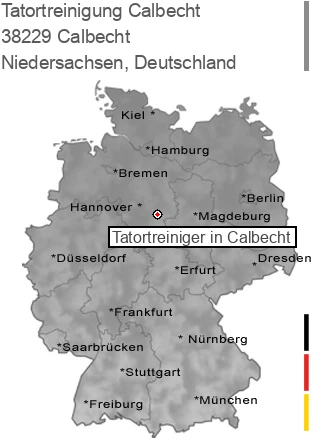 Tatortreinigung Calbecht, 38229 Calbecht