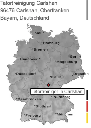 Tatortreinigung Carlshan, Oberfranken, 96476 Carlshan