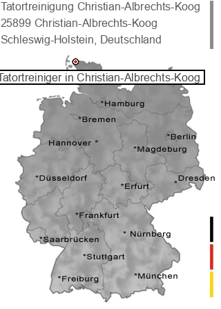 Tatortreinigung Christian-Albrechts-Koog, 25899 Christian-Albrechts-Koog