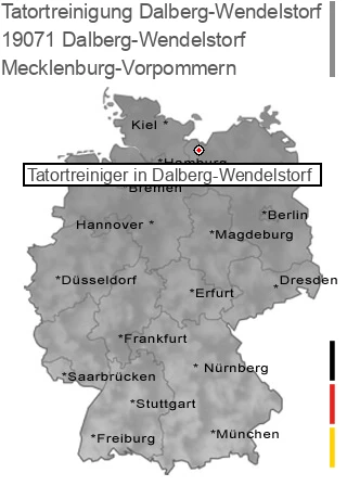 Tatortreinigung Dalberg-Wendelstorf, 19071 Dalberg-Wendelstorf