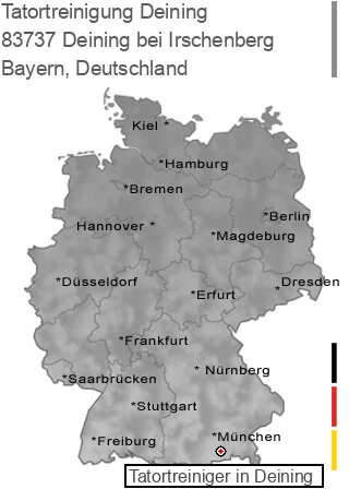 Tatortreinigung Deining bei Irschenberg, 83737 Deining