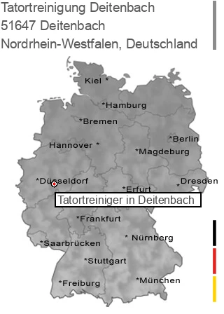 Tatortreinigung Deitenbach, 51647 Deitenbach