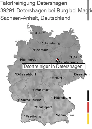 Tatortreinigung Detershagen bei Burg bei Magdeburg, 39291 Detershagen