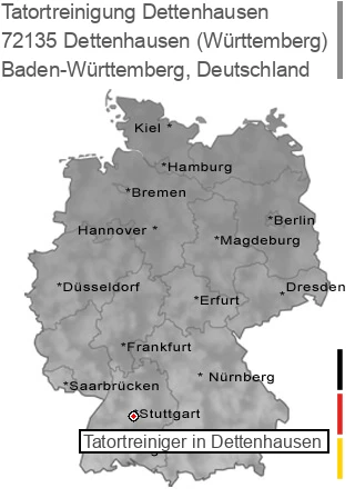 Tatortreinigung Dettenhausen (Württemberg), 72135 Dettenhausen