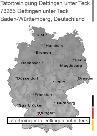 Tatortreinigung Dettingen unter Teck, 73265 Dettingen unter Teck