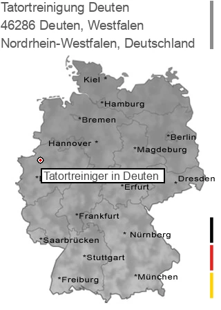 Tatortreinigung Deuten, Westfalen, 46286 Deuten