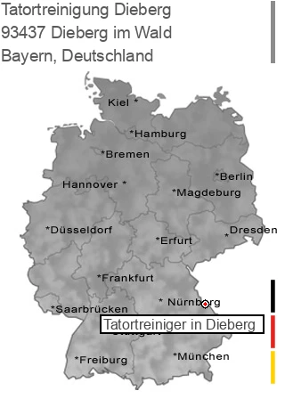 Tatortreinigung Dieberg im Wald, 93437 Dieberg