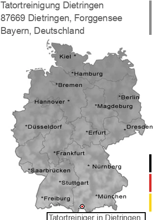 Tatortreinigung Dietringen, Forggensee, 87669 Dietringen