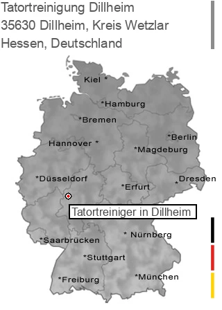 Tatortreinigung Dillheim, Kreis Wetzlar, 35630 Dillheim