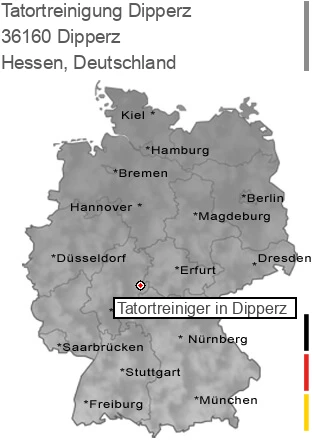 Tatortreinigung Dipperz, 36160 Dipperz