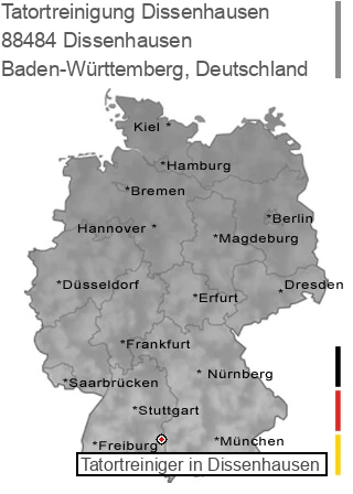 Tatortreinigung Dissenhausen, 88484 Dissenhausen