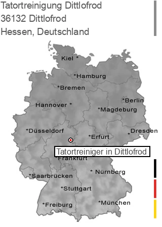 Tatortreinigung Dittlofrod, 36132 Dittlofrod