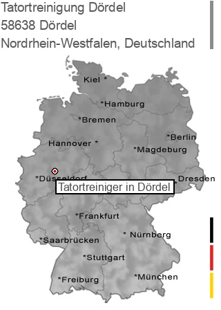 Tatortreinigung Dördel, 58638 Dördel