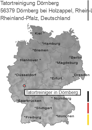 Tatortreinigung Dörnberg bei Holzappel, Rhein-Lahn-Kreis, 56379 Dörnberg