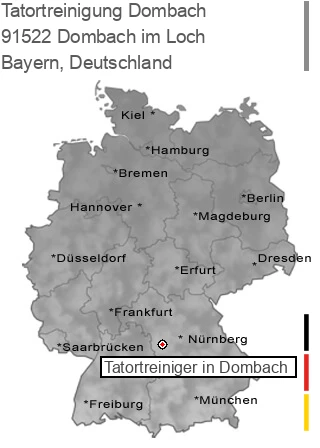 Tatortreinigung Dombach im Loch, 91522 Dombach