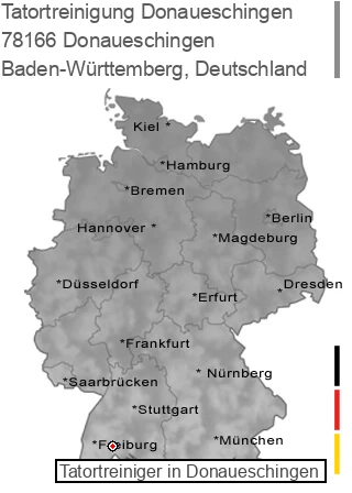 Tatortreinigung Donaueschingen, 78166 Donaueschingen