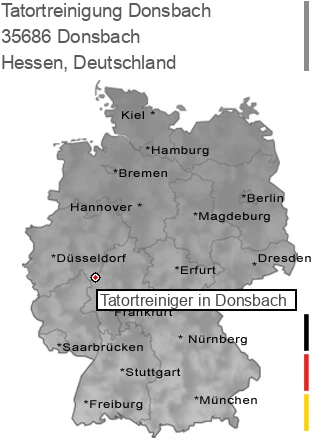 Tatortreinigung Donsbach, 35686 Donsbach