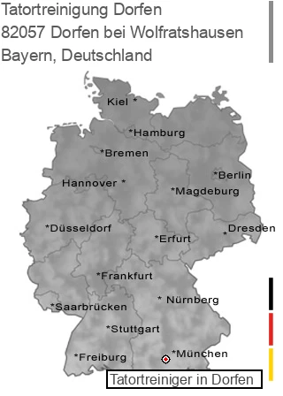 Tatortreinigung Dorfen bei Wolfratshausen, 82057 Dorfen
