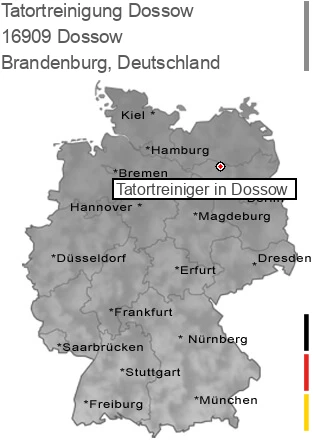 Tatortreinigung Dossow, 16909 Dossow