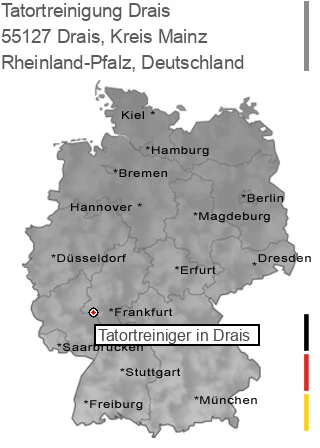 Tatortreinigung Drais, Kreis Mainz, 55127 Drais