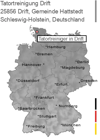 Tatortreinigung Drift, Gemeinde Hattstedt, 25856 Drift