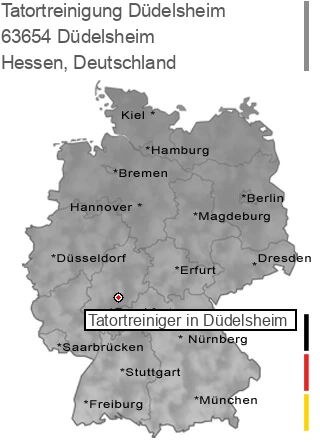 Tatortreinigung Düdelsheim, 63654 Düdelsheim
