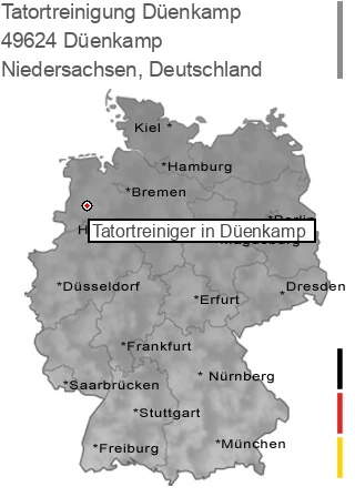 Tatortreinigung Düenkamp, 49624 Düenkamp