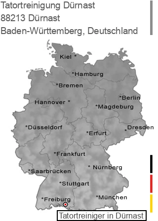 Tatortreinigung Dürnast, 88213 Dürnast