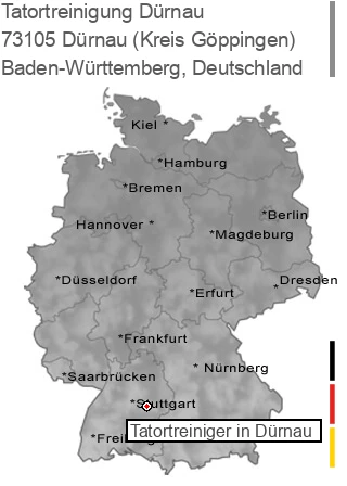 Tatortreinigung Dürnau (Kreis Göppingen), 73105 Dürnau