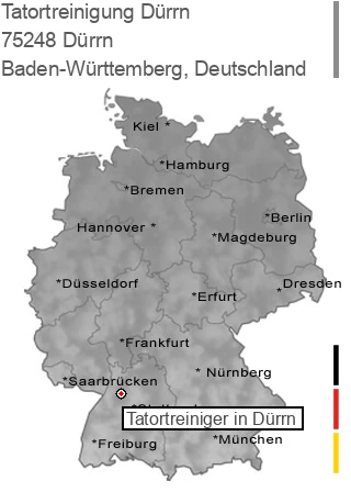Tatortreinigung Dürrn, 75248 Dürrn