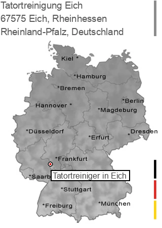 Tatortreinigung Eich, Rheinhessen, 67575 Eich