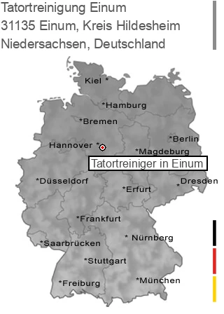Tatortreinigung Einum, Kreis Hildesheim, 31135 Einum