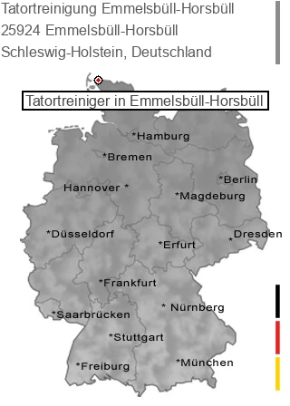 Tatortreinigung Emmelsb&uuml;ll-Horsb&uuml;ll, 25924 Emmelsbüll-Horsbüll