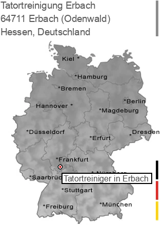 Tatortreinigung Erbach (Odenwald), 64711 Erbach