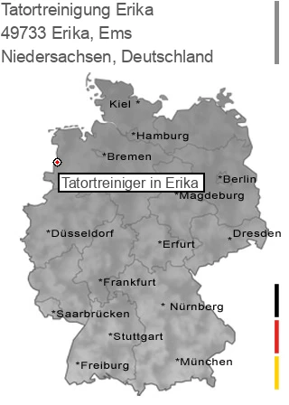 Tatortreinigung Erika, Ems, 49733 Erika