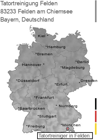 Tatortreinigung Felden am Chiemsee, 83233 Felden